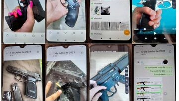 Imagens encontrados mpelo Ministério Público em celulares apreendidos durante a Operação Sumidouro, em Campinas contra o esquema do PCC chefiado por Guinho. Crédito: Reprodução / Ministério Público. Foto: Reprodução / Ministério Público